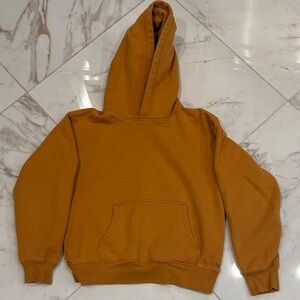 TNA Hooded Pullover Sweatshirt in Mustard Gold